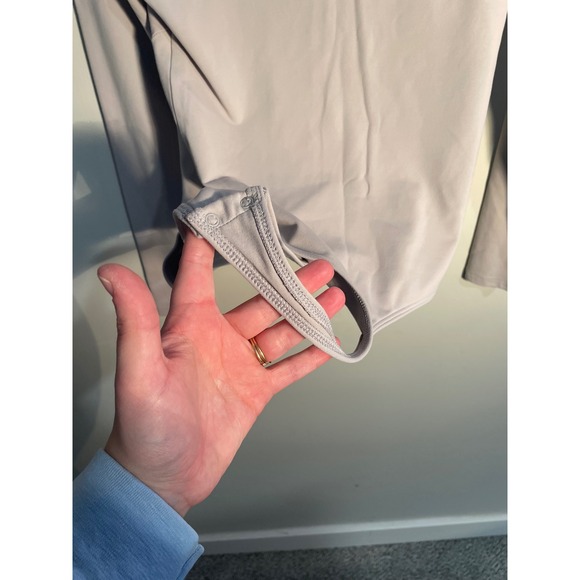 Aritzia Babaton Contour Lange Bodysuit in Opal Grey Sweetheart Neckline Neutral - Picture 8 of 10